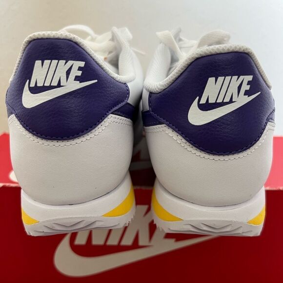 Nike Cortez Lakers White Varsity Purple Yellow - Picture 5 of 10